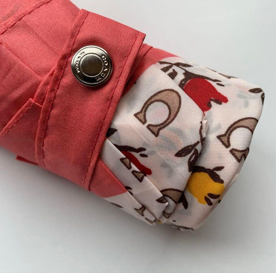 COACH 折りたたみ傘 花柄 ピンク 新品未使用品