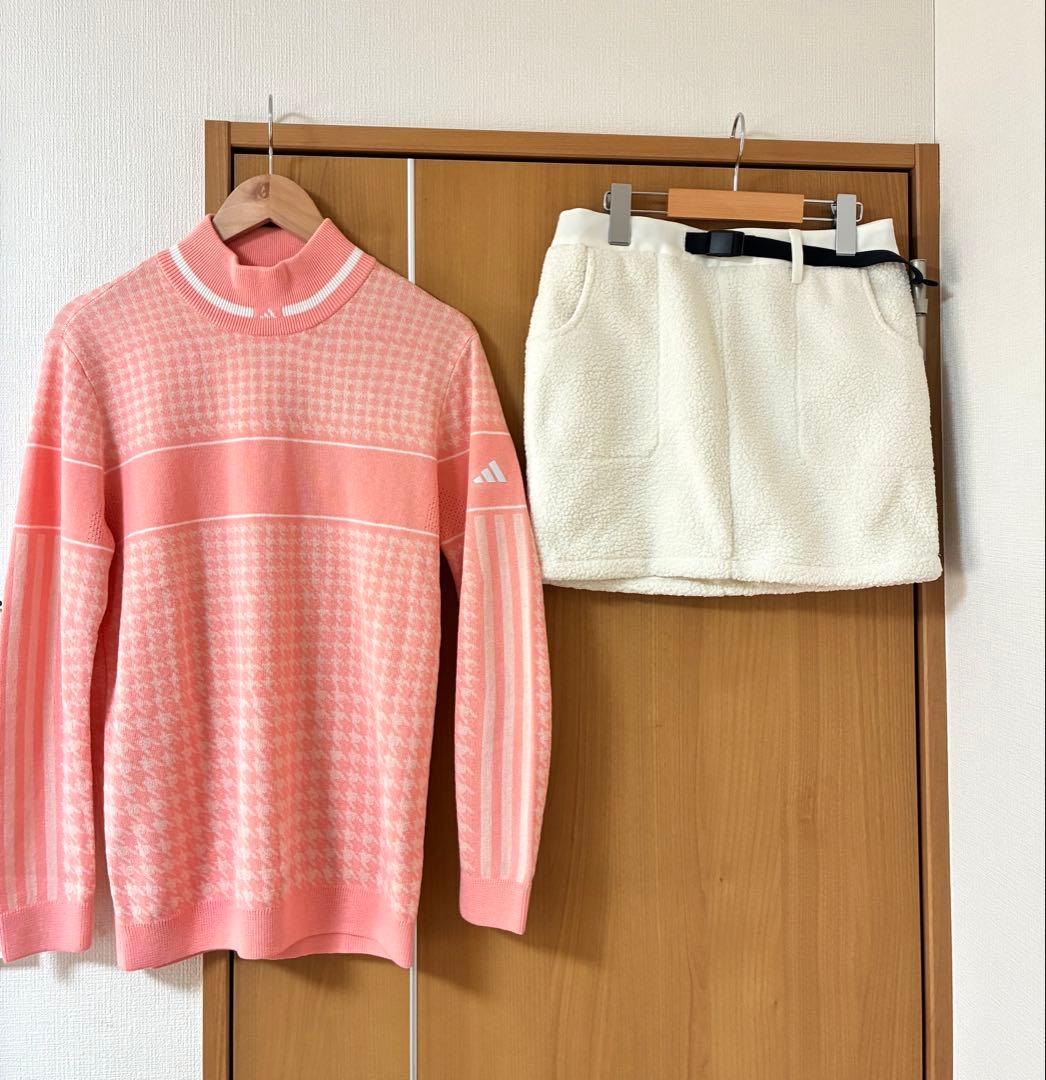 【新品Lサイズ】adidas ゴルフ 2点セット プライムニット ボアスカート