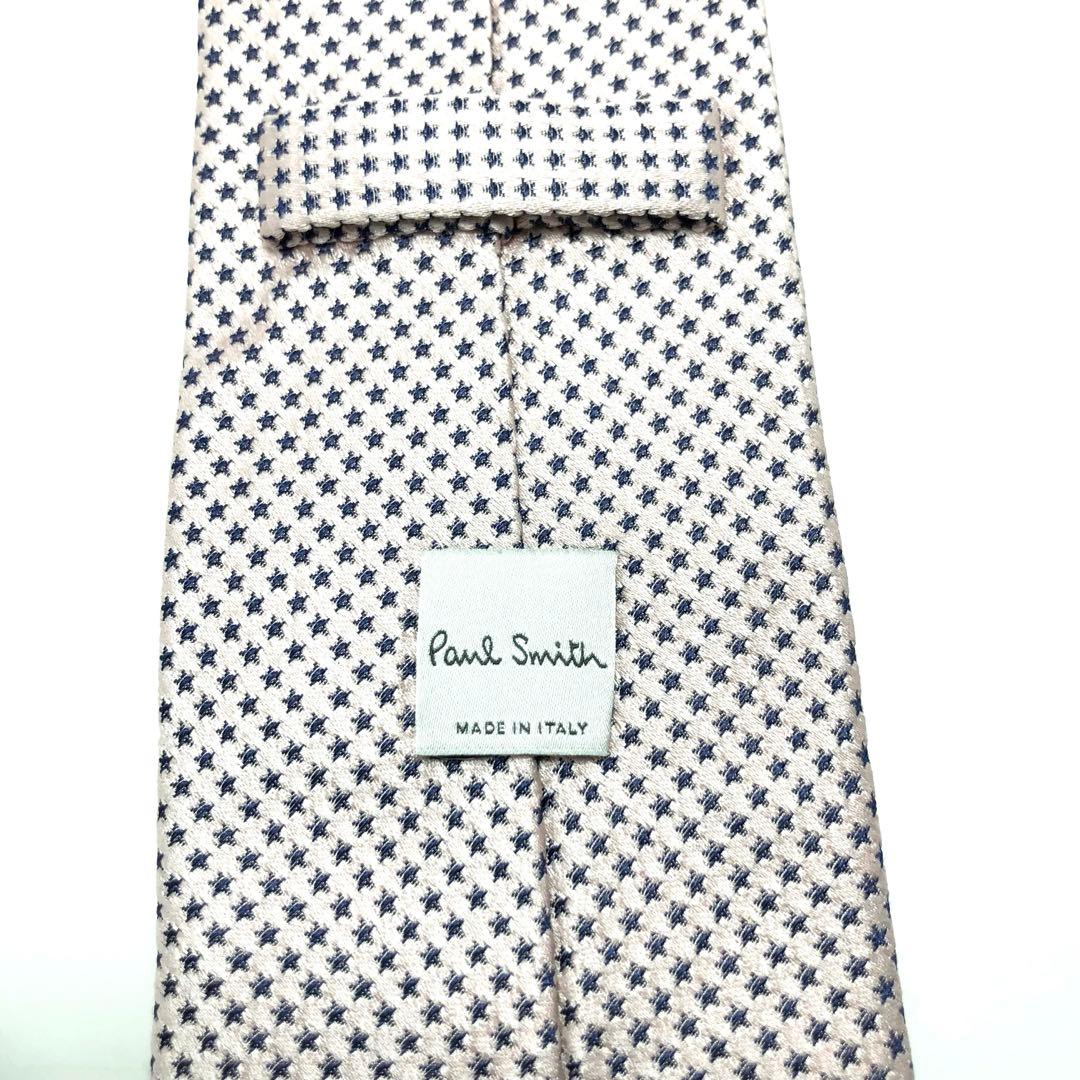 ★【極美品】 Paul Smith ネクタイ ピンク 小紋柄 星 可愛い 人気