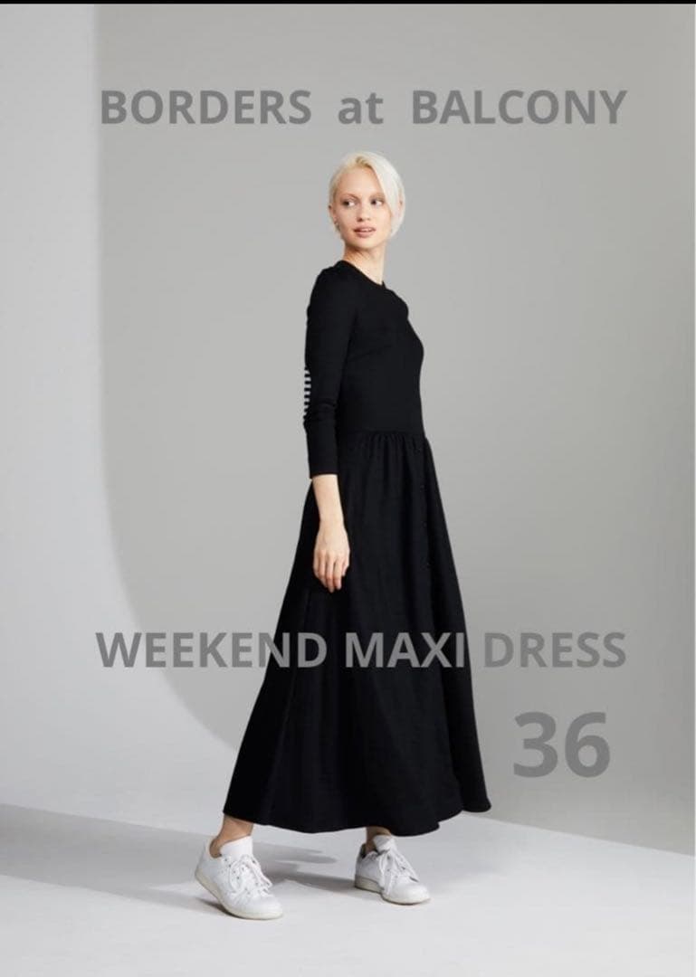 【新品】ボーダーズアットバルコニー WEEKEND MAXI DRESSネイビー