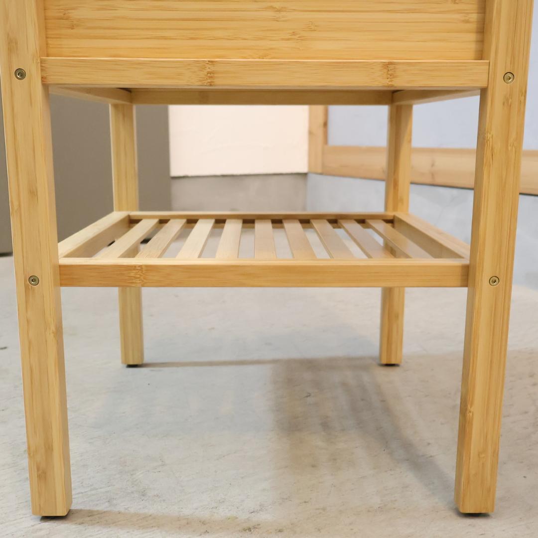 IKEA イケア NORDKISA バンブー ベッドサイドテーブル 竹 収納
