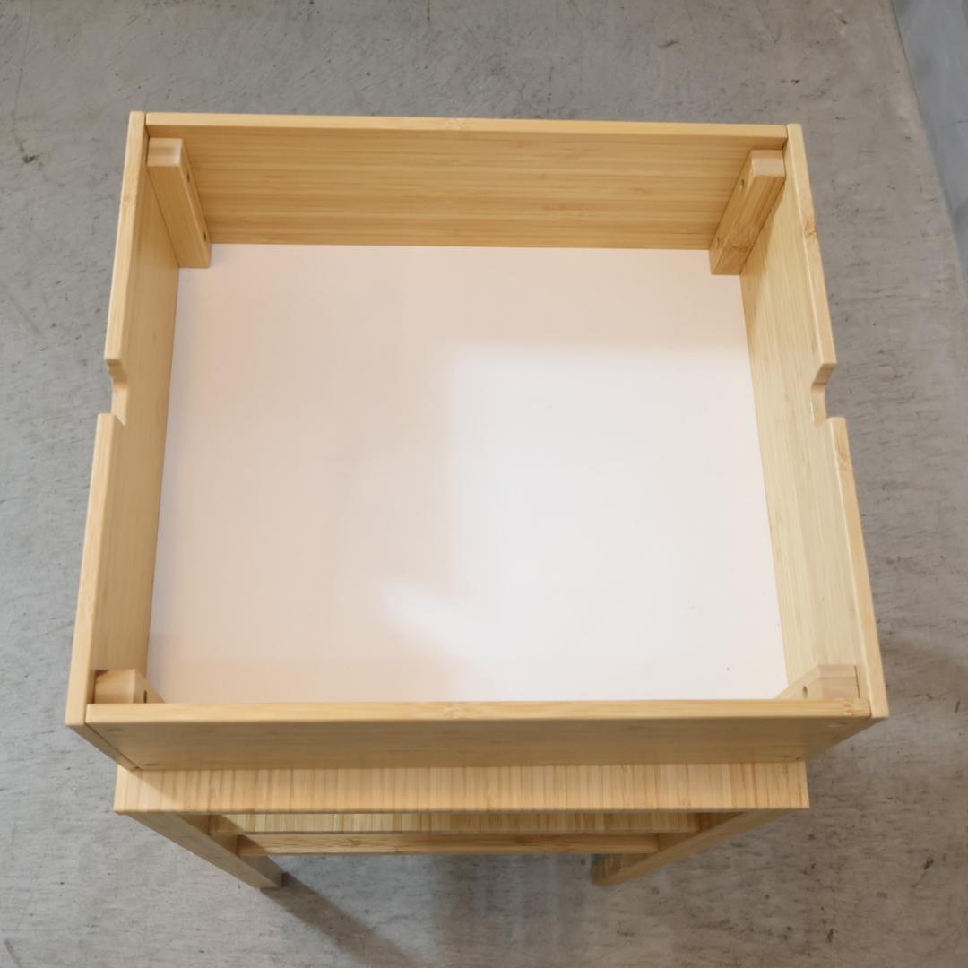IKEA イケア NORDKISA バンブー ベッドサイドテーブル 竹 収納