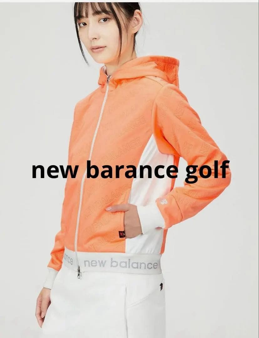 新品未使用タグ付き NB Golf 防風保温 ジップパーカー オレンジ 0