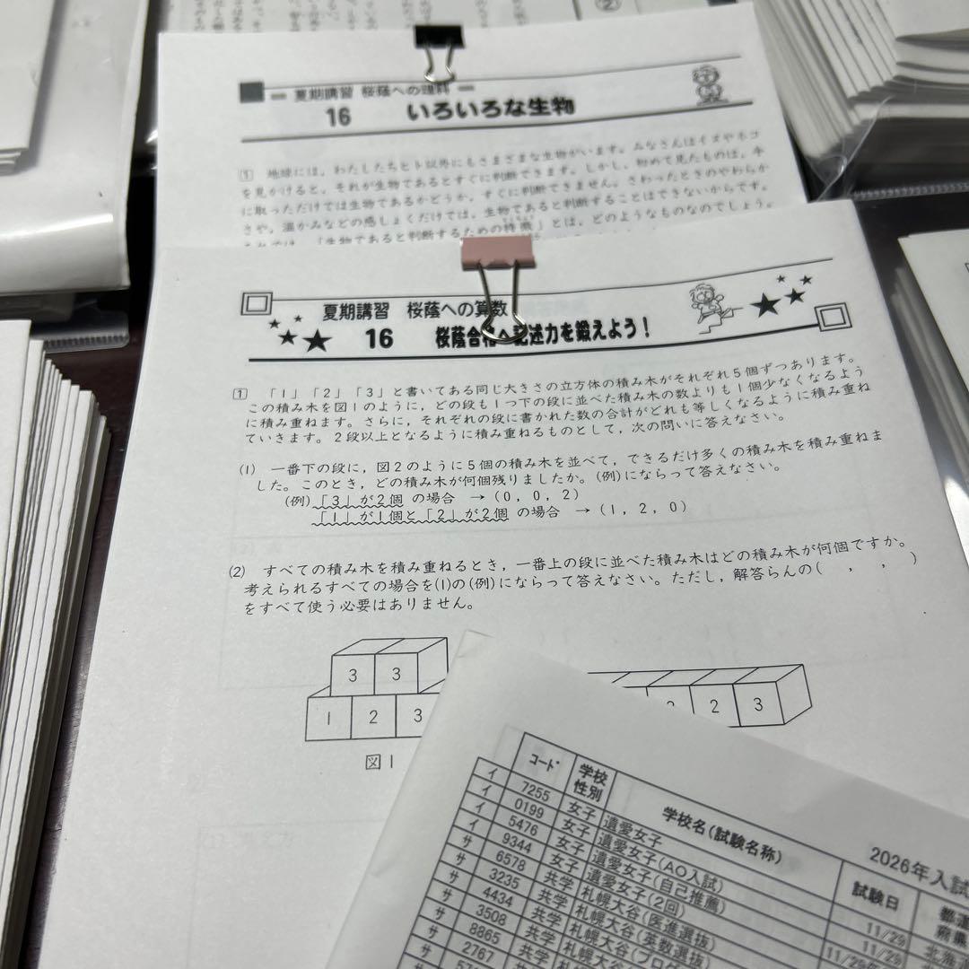 ㉕A 貴重‼️新品未使用‼️学校別予習シリーズ 桜蔭　全セット‼️