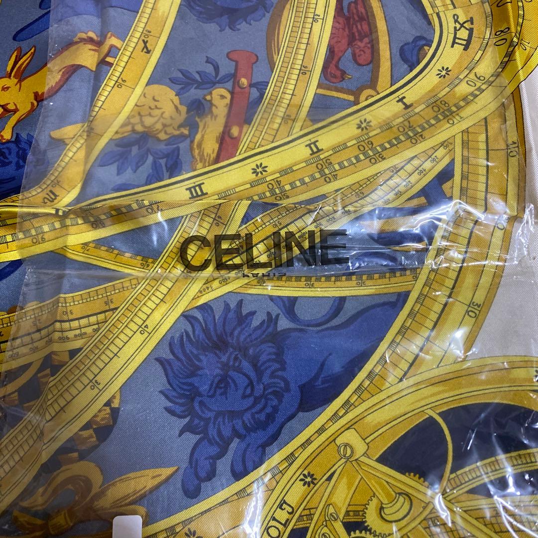 CELINE 天文図 シルクスカーフ 約85cm
