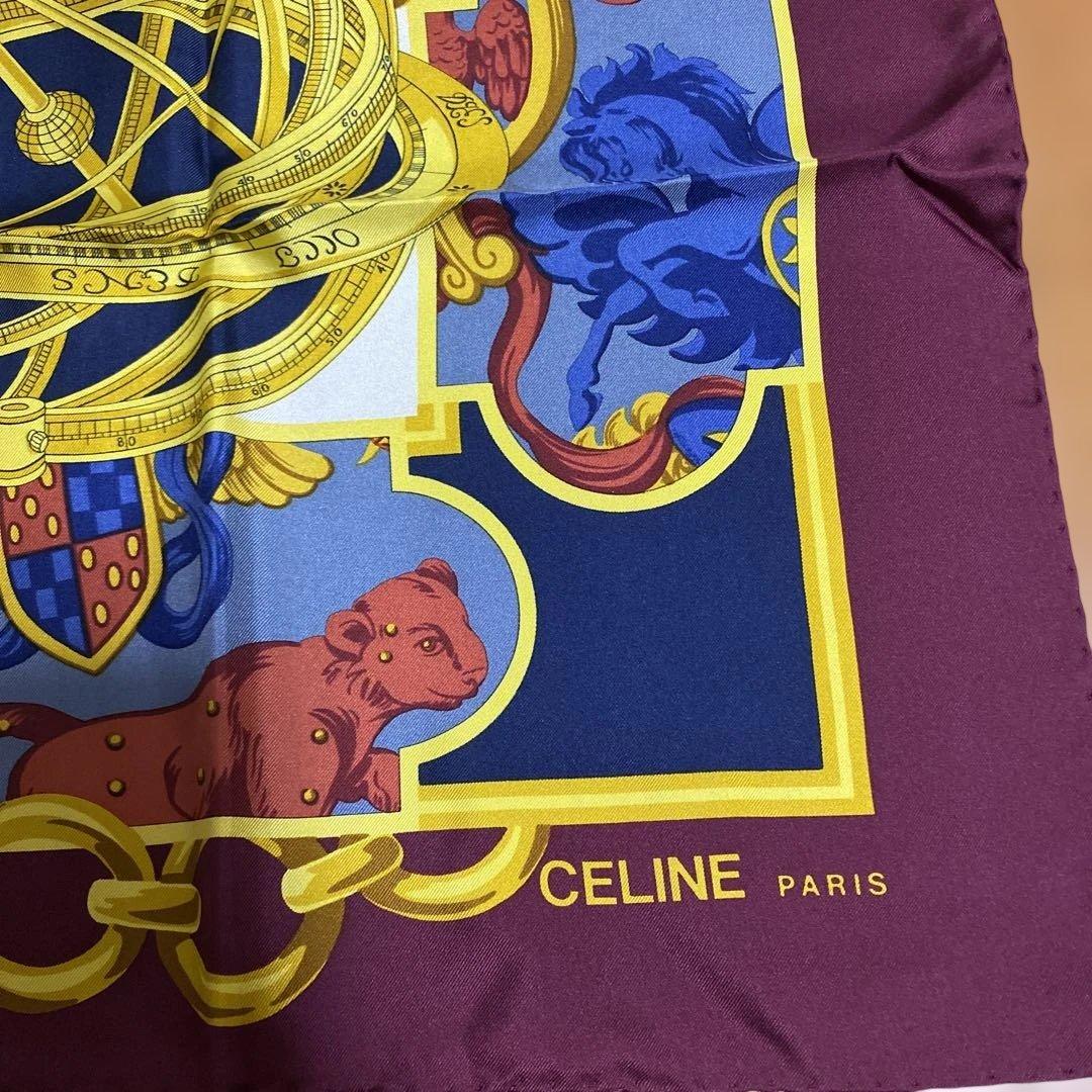 CELINE 天文図 シルクスカーフ 約85cm