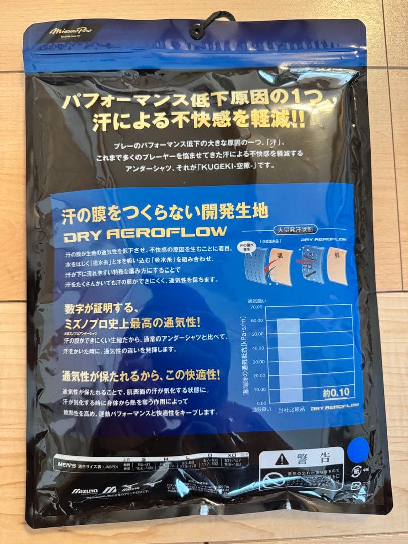 Mizuno KUGEKI アンダーシャツ パステルネイビー2枚セット