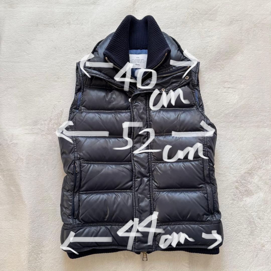 AKM×Edition ダウンベスト レイヤード　ネイビー 日本製 M 極美品