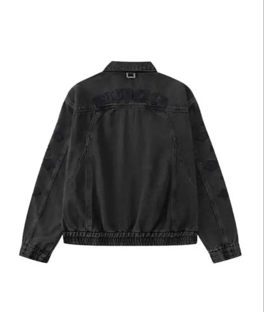 デニムジャケットCross Leather Patch Denim Jacket