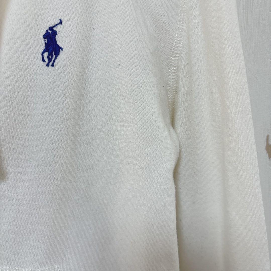 Y380 PORO RALPH LAUREN ジップアップパーカー　Ｓ　白