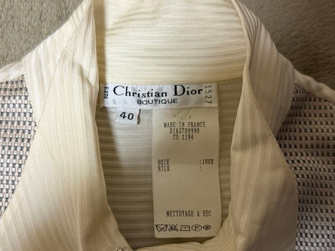 M2 Christian Dior BOUTIQUE size40 シルクシャツ