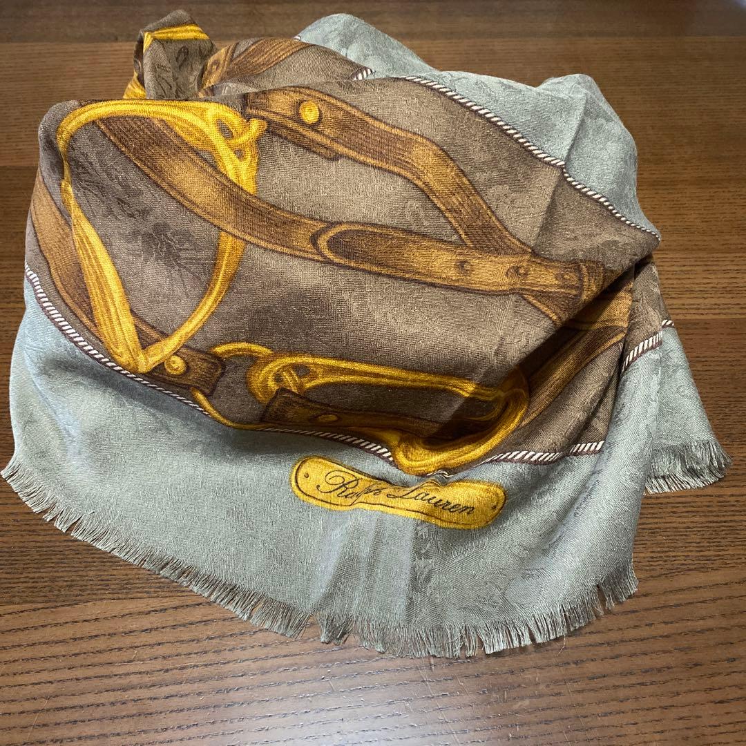 恵の雨SALE ! 【Ralph Lauren 】馬デザイン 大判スカーフ