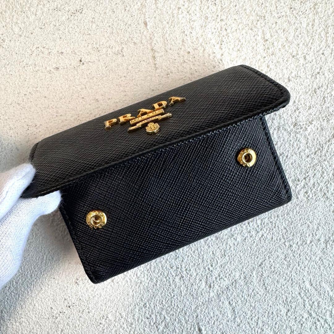 PRADA プラダ サフィアーノレザー キーケース マルチカラー ピンク