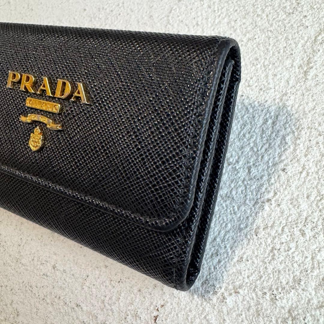 PRADA プラダ サフィアーノレザー キーケース マルチカラー ピンク