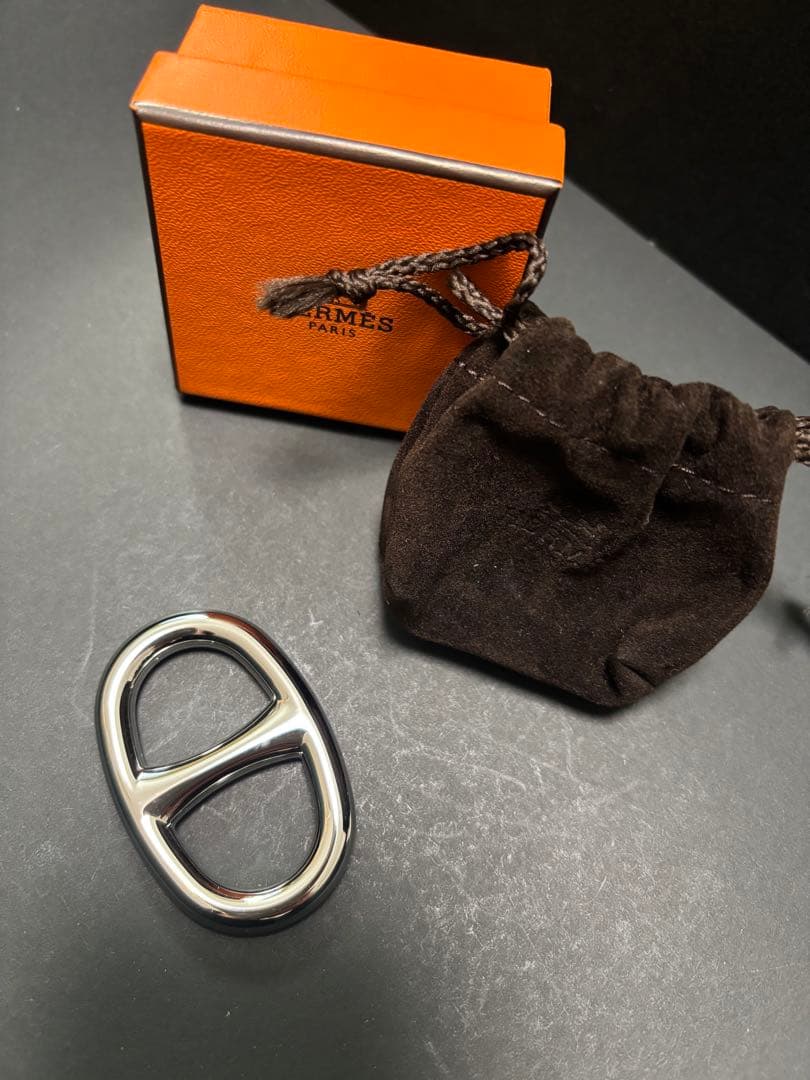 エルメス　HERMES スカーフリング 90 シェーヌダンクル　ペンダントトップ