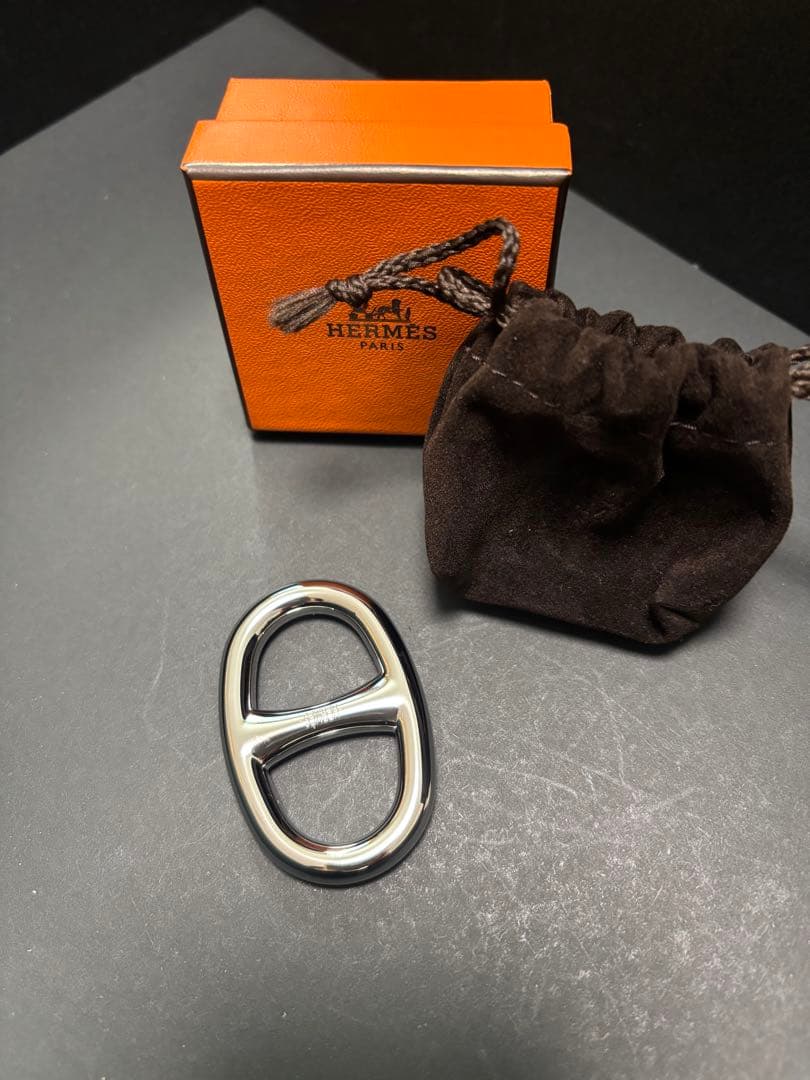 エルメス　HERMES スカーフリング 90 シェーヌダンクル　ペンダントトップ