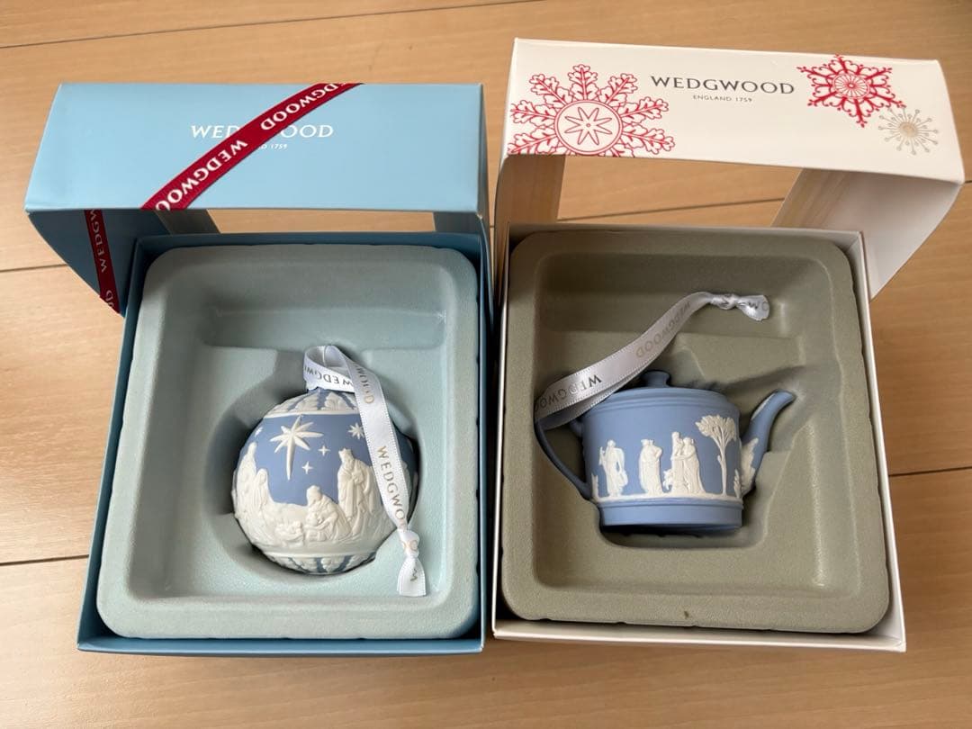 【新品未使用】 クリスマスオーナメントとティーポットセット