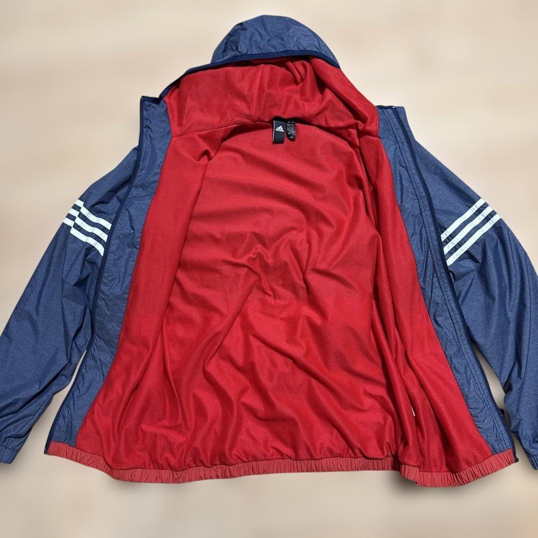 adidas ウィンドブレーカー 上下セット ネイビー/レッド