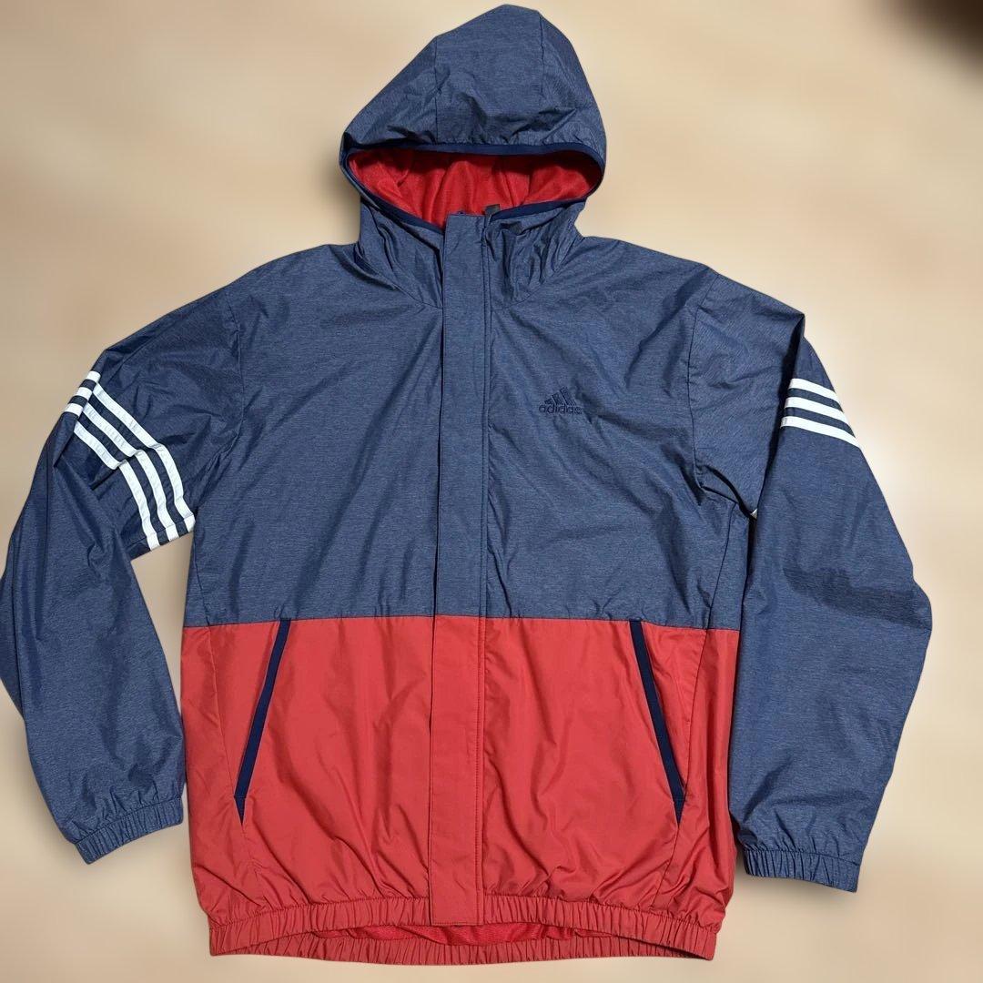 adidas ウィンドブレーカー 上下セット ネイビー/レッド