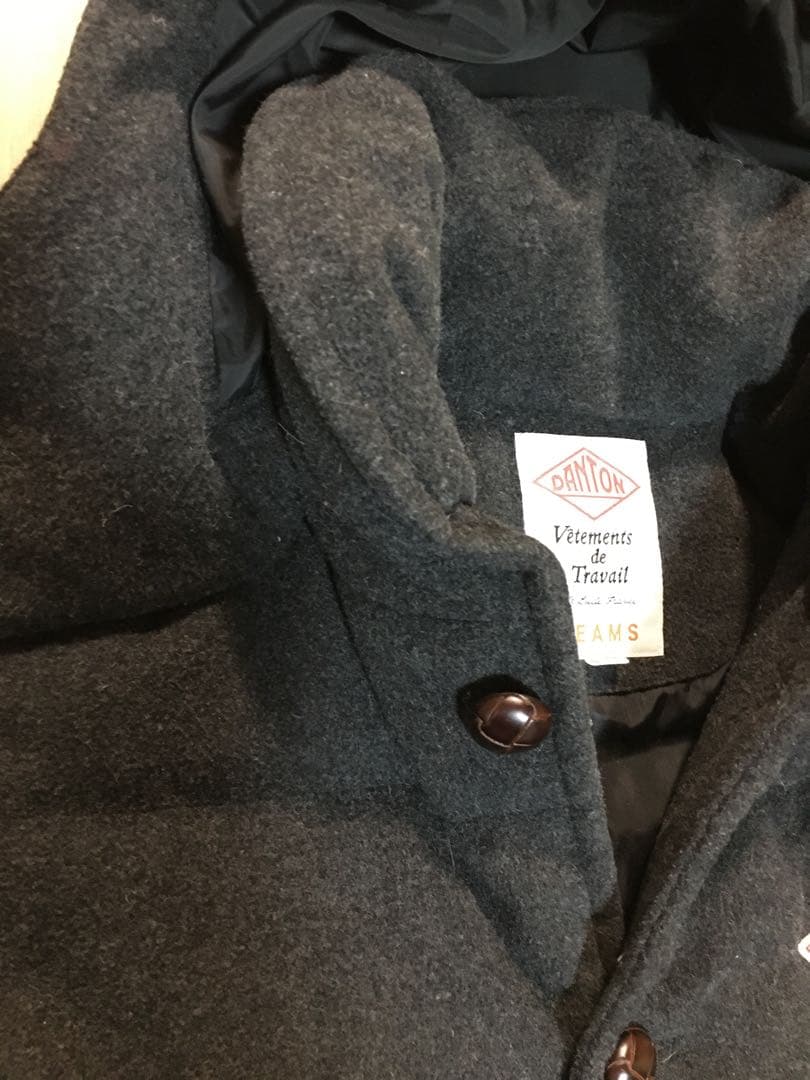 DANTON ×BEAMS ウールモッサダウンベスト