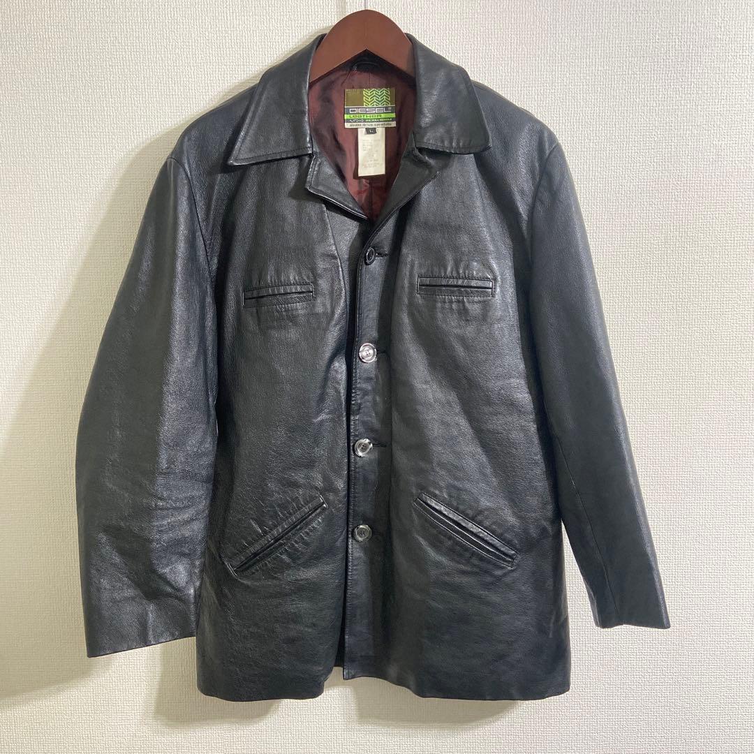 M*8様 90s DIESEL ブラックレザーカーコート Lサイズ 野村訓市