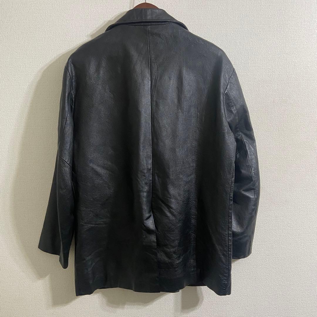 M*8様 90s DIESEL ブラックレザーカーコート Lサイズ 野村訓市