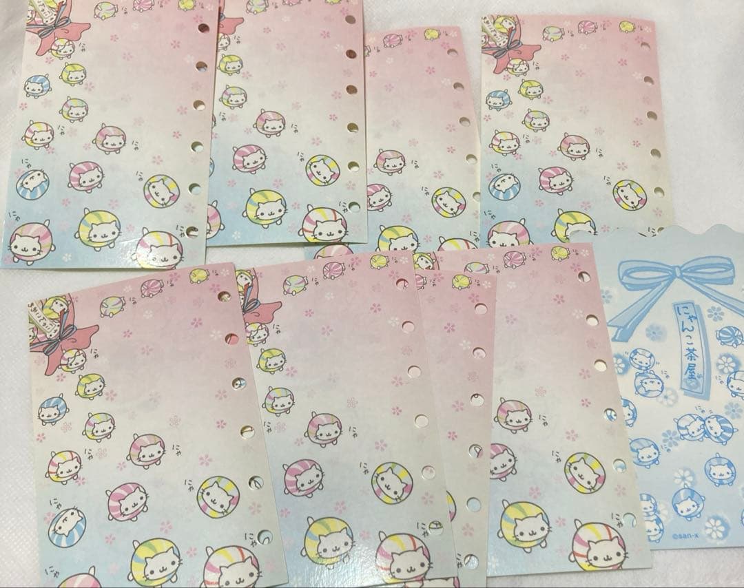 激レア　サンエックス　にゃんにゃんこ　にゃんこ茶屋　シール帳　バインダー　6穴