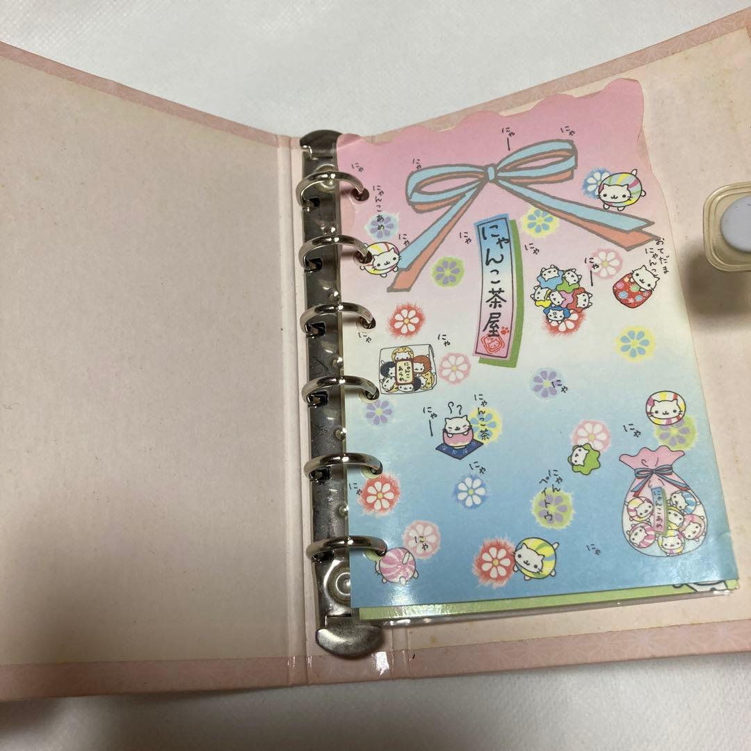 激レア　サンエックス　にゃんにゃんこ　にゃんこ茶屋　シール帳　バインダー　6穴