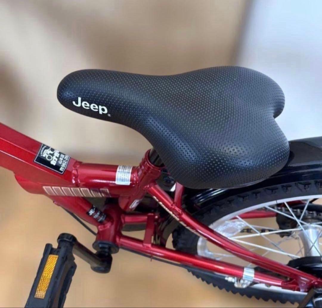 【極美品】Jeep 子供用自転車 16インチ 赤 前カゴ&補助輪付き