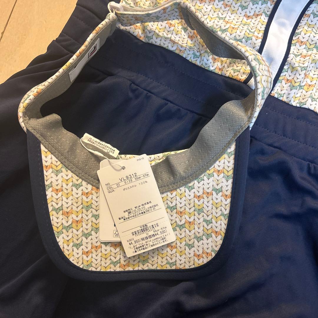 お値下げしました。フィラワンピース　L とサンバイザー
