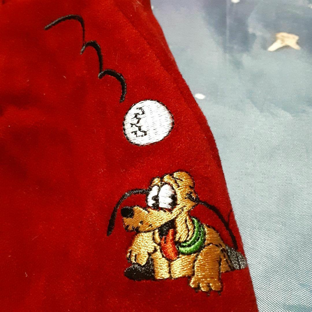 パンツ ミッキー ゴルフ 赤 刺繍 スポーツ ヴィンテージ レア 希少 起毛