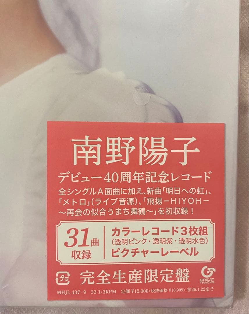 ❣️本日限定セール❣️南野陽子 デビュー40周年記念カラーレコード