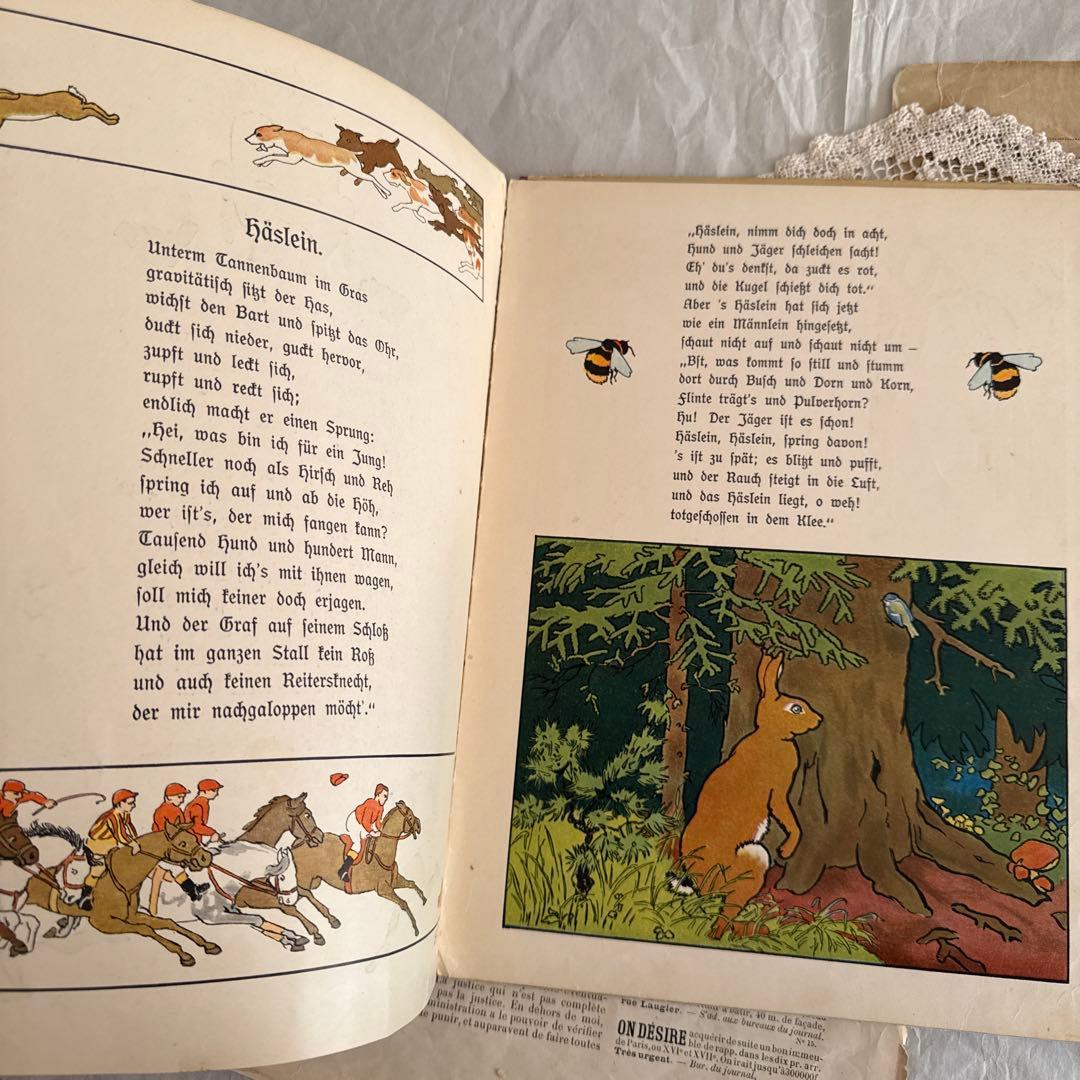稀少アンティーク可愛い絵本caspariドイツ語　洋書ジャンクジャーナル古書