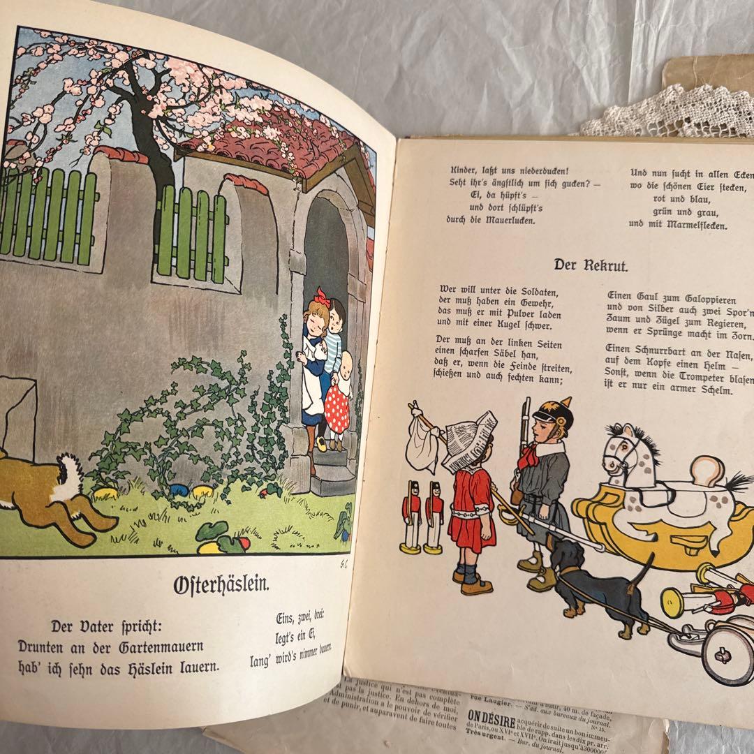 稀少アンティーク可愛い絵本caspariドイツ語　洋書ジャンクジャーナル古書