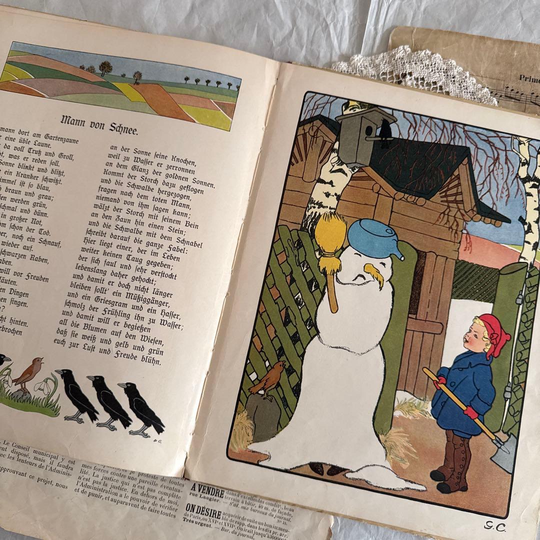 稀少アンティーク可愛い絵本caspariドイツ語　洋書ジャンクジャーナル古書