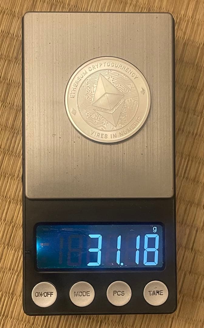 純銀　メダル　イーサリアム　刻印あり 31.1g