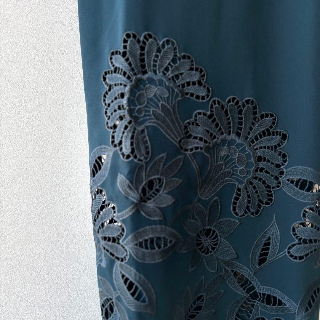 【未使用】MIESROHE／ミースロエ　フラワーＥＭＢＲＯＩＤＥＲＥＤドレス