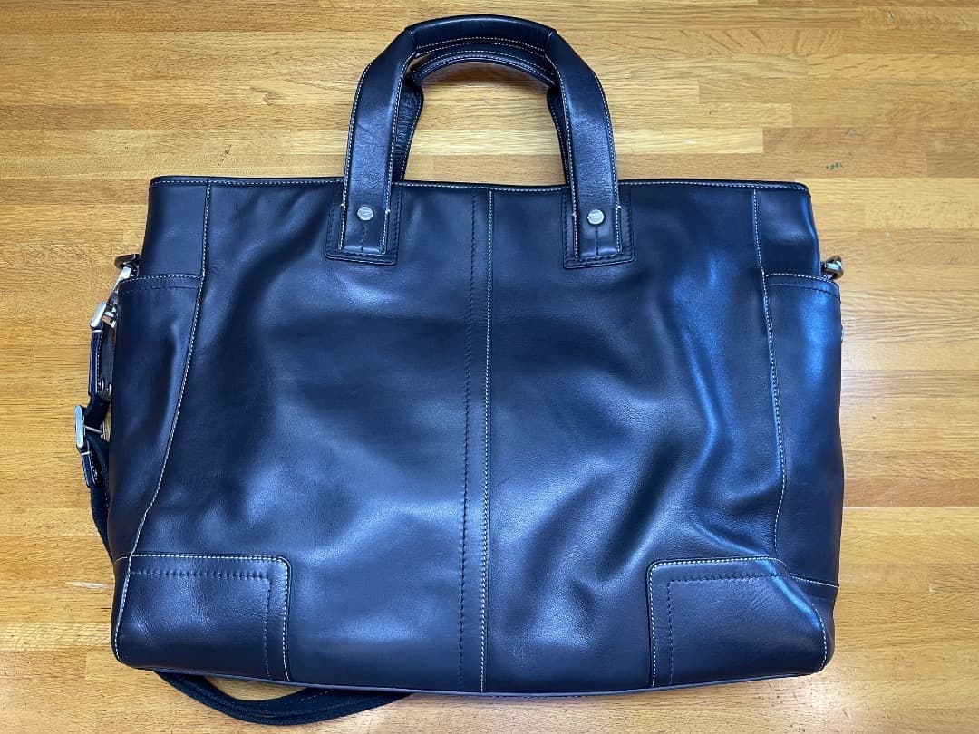 美品✨ コーチCOACH ビジネストートバッグ 2way レザー ブラック