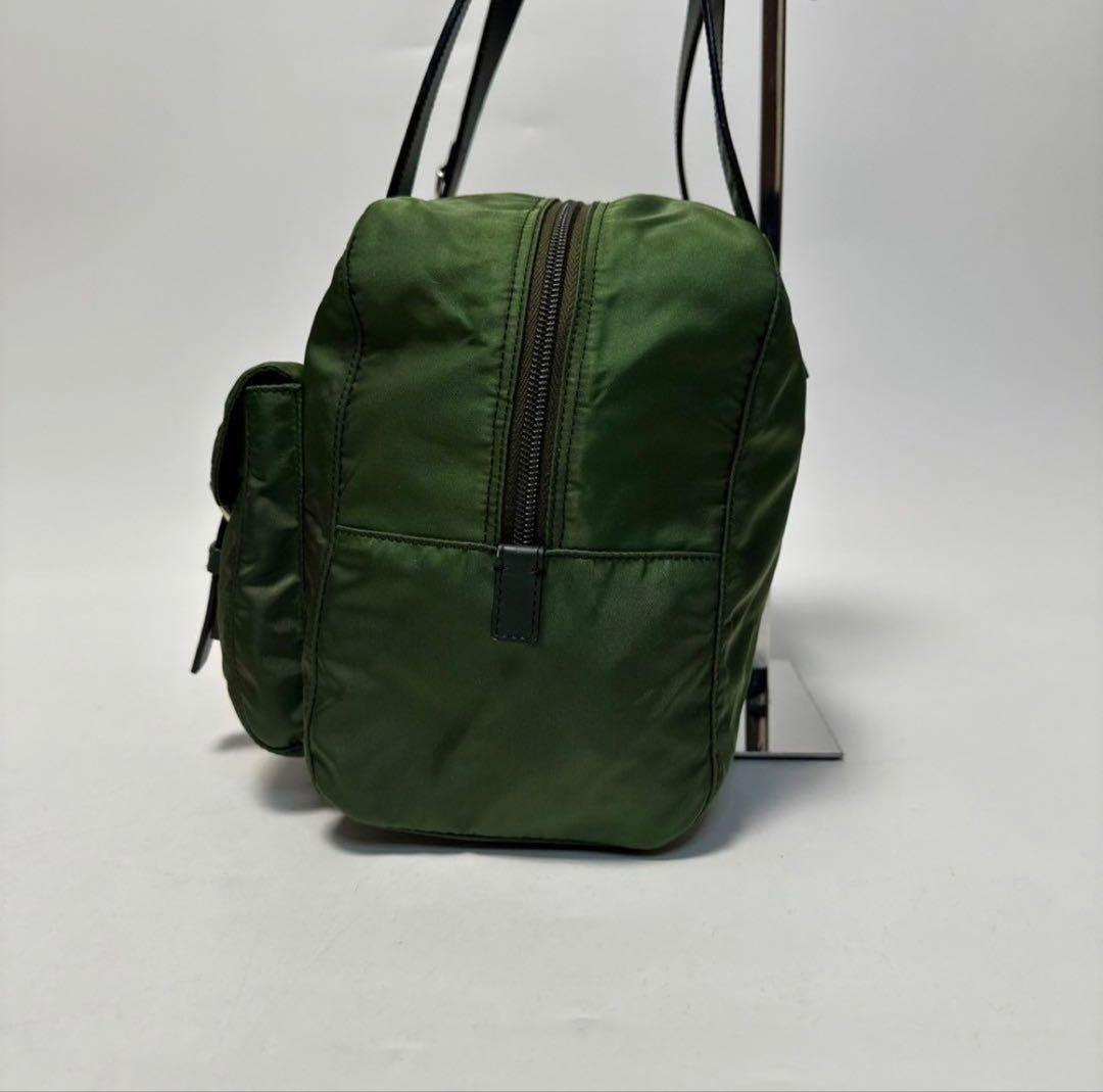 お*ょ様 【美品】プラダ　三角ロゴ　ナイロン　レザー　トートバッグ　ワンショルダ