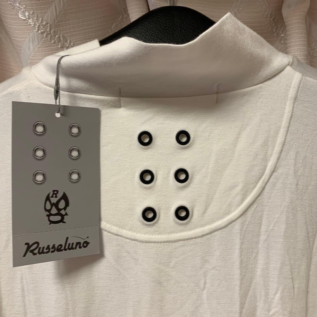 Russeluno ハーフジップシャツ サイズ4 ホワイト　メンズ