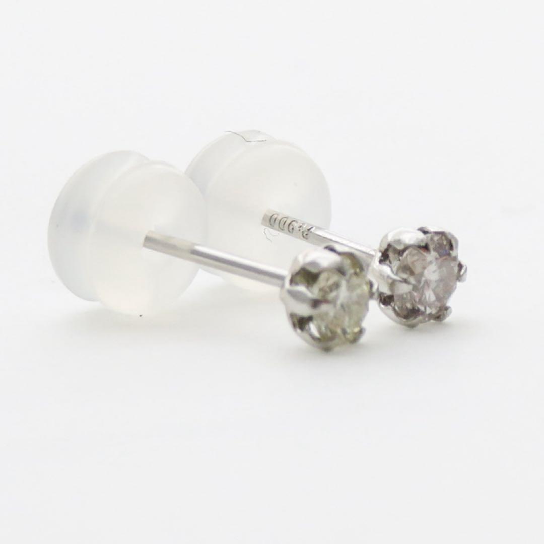 ミ*ル様 Pt900 天然ダイヤ 0.1ct×2 計0.22ct ピアス 新品