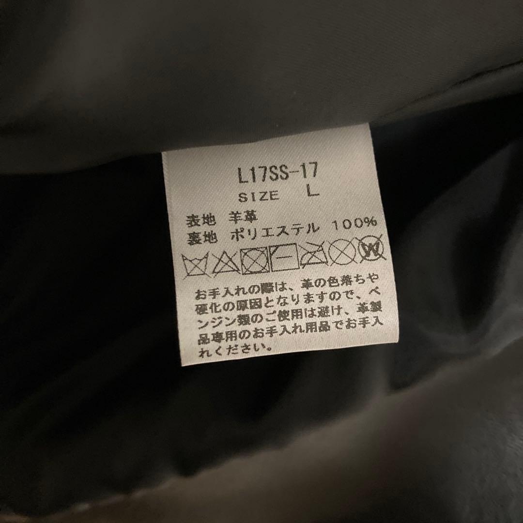 LIDNM ラムレザー　シングルライダースジャケット