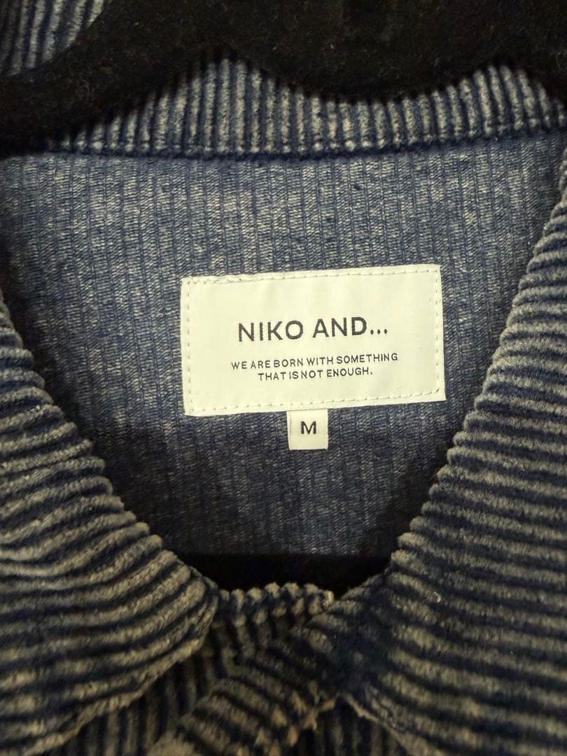 NIKO AND... コーデュロイ Gジャン Mサイズ ブルー