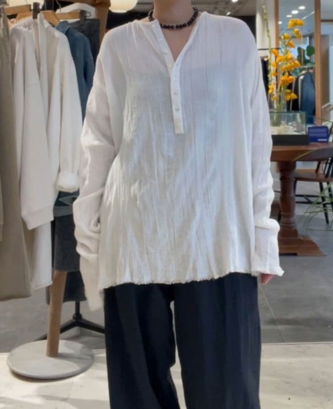 25ss/未使用/FRAMeWORK/楊柳ヘンリーブラウス