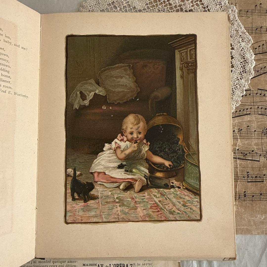 1894年アンティーク美しい絵本ヴィクトリアン洋書ジャンクジャーナル古書　児童書