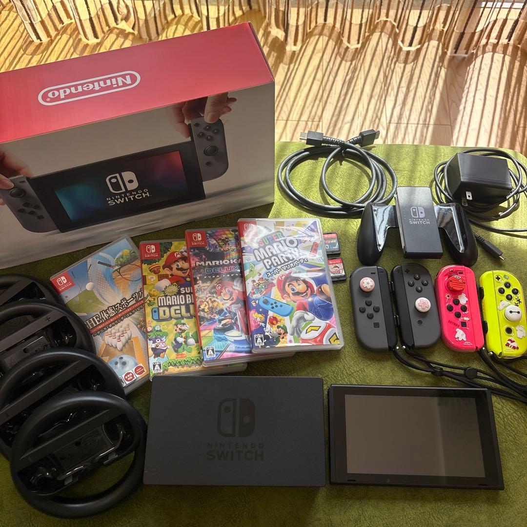 Nintendo Switch 本体 + ゲームソフト6本 ジョイコン4本