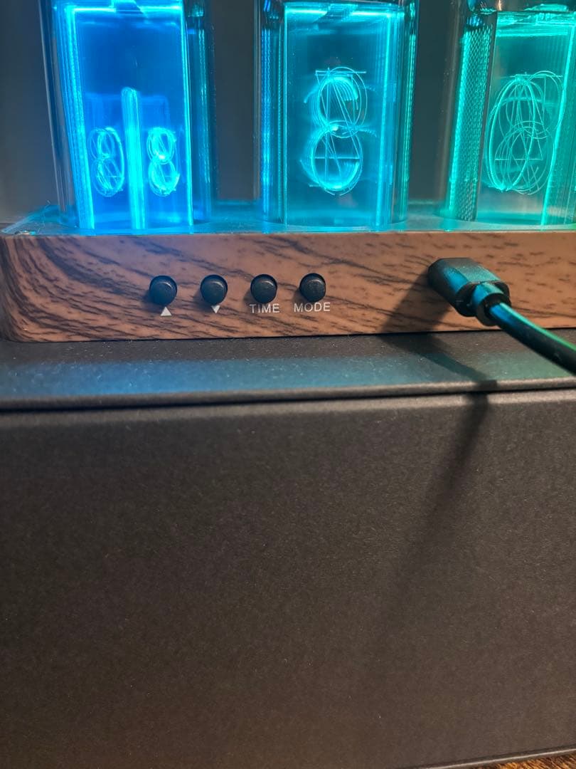 RGB Nixie Clock LEDニキシー管風置き時計