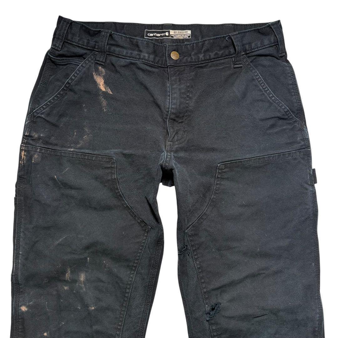 S*e様 カーハート ブラック ダブルニーダックペインターパンツ Carhart