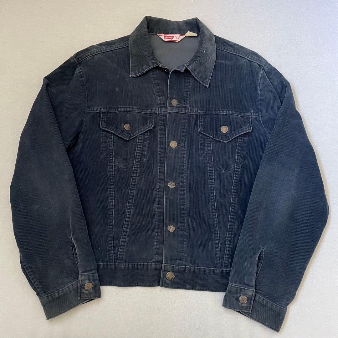 リーバイス コーデュロイジャケット 70s ネイビー 44 三角タグ