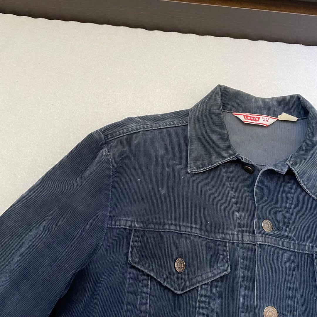 リーバイス コーデュロイジャケット 70s ネイビー 44 三角タグ